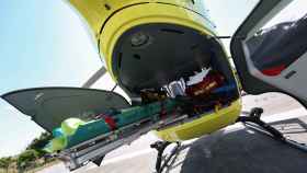 Imagen de un helicóptero medicalizado. Foto: Óscar Huertas