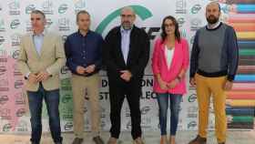 Benjamín Castro, Mario Gutiérrez, Miguel Borra, Isabel Madruga y Eduardo Laso en el acto de CSIF en Palencia