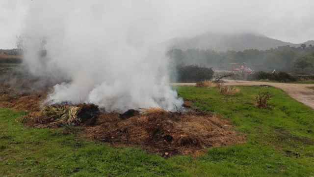 Imagen del incendio en la provincia de Salamanca.