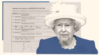El certificado de defunción de la reina Isabel II que firmó el doctor Douglas James Allan Glass.