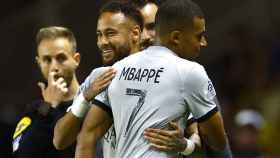 Neymar y Mbappé, en un partido con el PSG