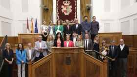 Acto institucional en el Salón de Plenos de las Cortes de Castilla-La Mancha.