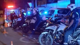 Varios agentes de la Policía Local de Ciudad Real durante un control de tráfico.