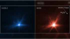 Impacto de Dart capturado por Hubble y James Webb