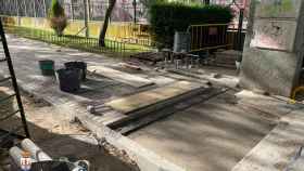 Reparación de los paseos de los jardines de Santa Clara en Benavente
