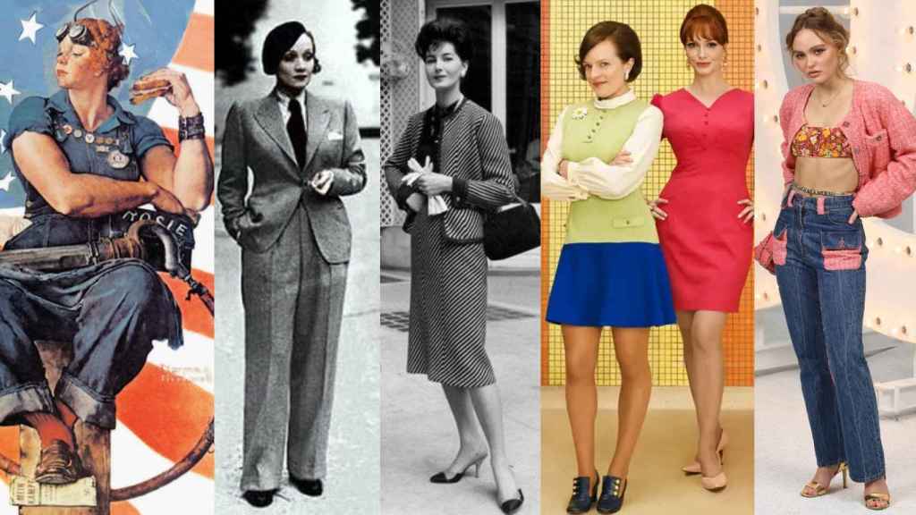 Los 'uniformes de trabajo' de las mujeres: del traje Chanel al vestido  'wrap', vestidas para triunfar