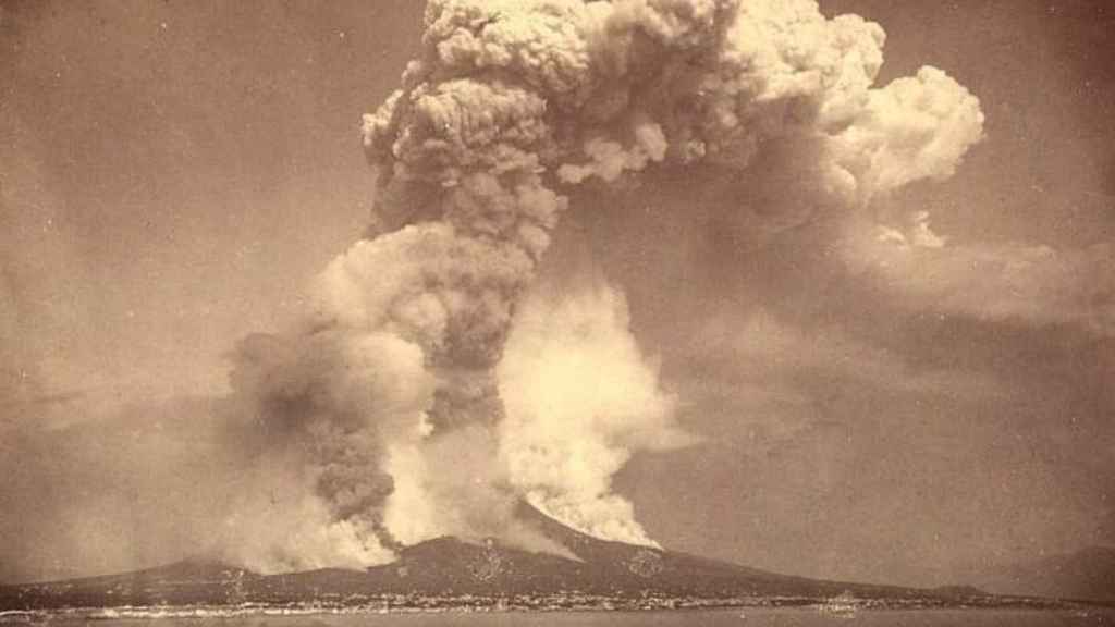 Imagen de una erupción del Vesubio en el año 1880. Foto: Universidad de Connecticut