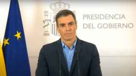 El presidente del Gobierno, Pedro Sánchez, en su intervención éste sábado en el Foro de la Toja.
