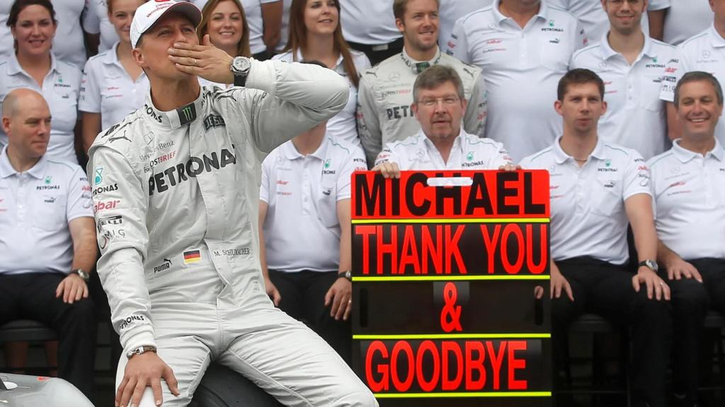 Michael Schumacher, en su retirada en 2012 con la escudería Mercedes F1