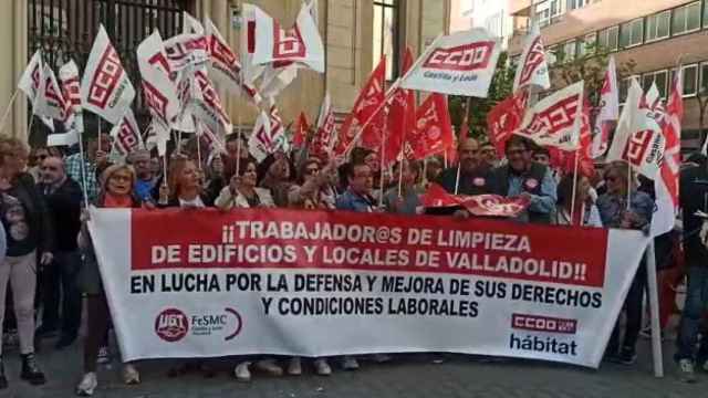 Los trabajadores de la limpieza de Valladolid reclaman un convenio colectivo digno