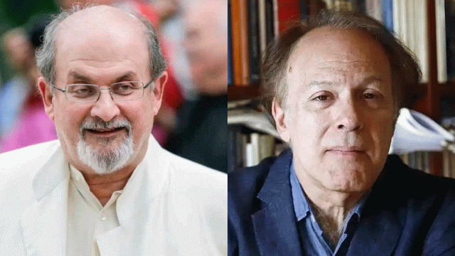 Salman Rushdie (Christopher Drost / SHIFT digital / DPA) y Javier Marías (Europa Press)