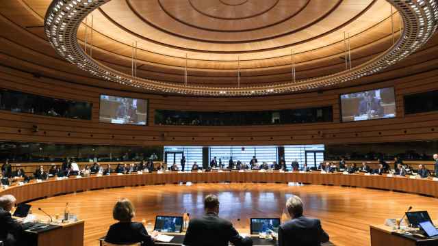 Los ministros de Economía de la UE, durante la reunión de este martes en Luxemburgo