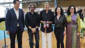 Laura Sánchez, en Futurmoda con el alcalde de Elda y otras personalidades.