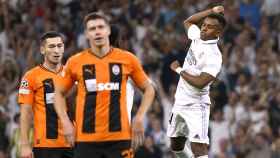 Rodrygo Goes, celebrando su gol con el Real Madrid ante el Shakhtar Donetsk