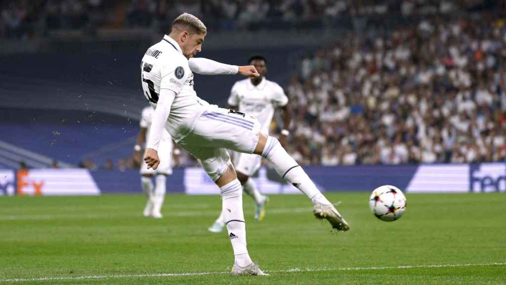Fede Valverde, en un partido del Real Madrid de la Champions League 2022/2023