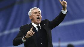 Carlo Ancelotti, en un partido del Real Madrid de la temporada 2022/2023