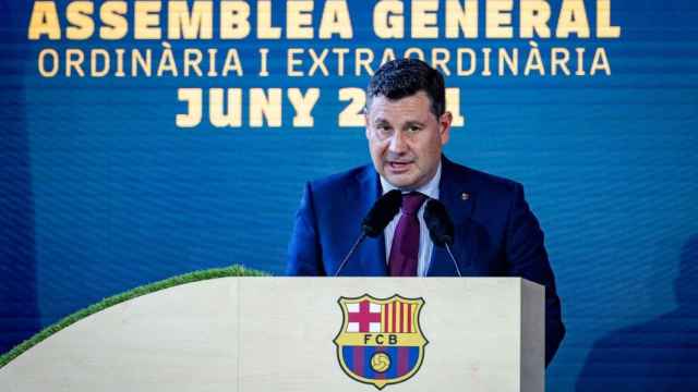Eduard Romeu, vicepresidente económico del Barça, en un acto el club