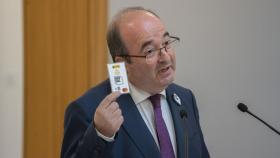 El ministro Miquel Iceta, durante la presentación del Bono Cultural Joven.