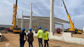 Obras de construcción de la quinta nave del CTLB de Benavente