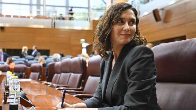 Isabel Díaz Ayuso, presidenta de la Comunidad de Madrid, en la Asamblea en octubre.