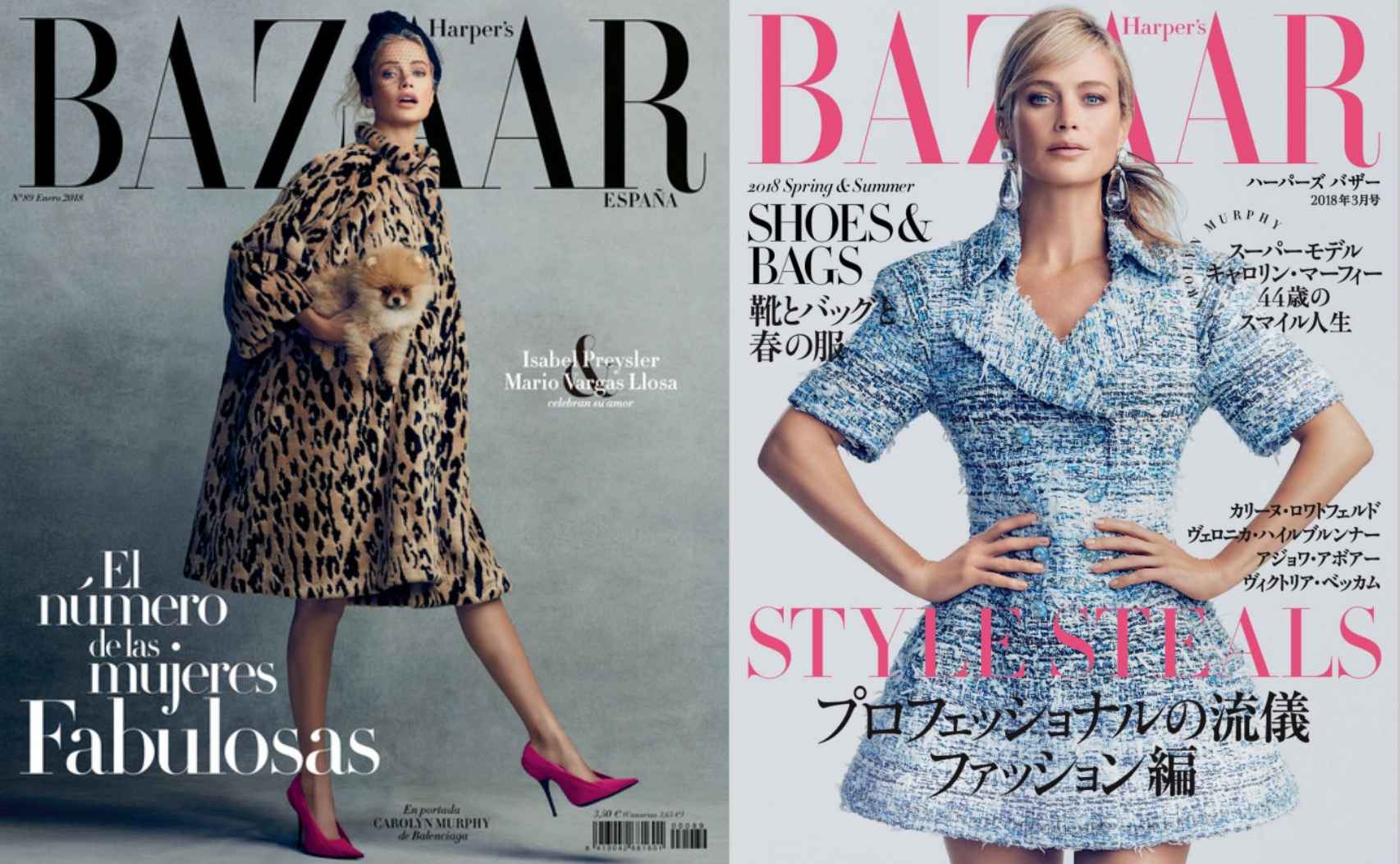 Dos portadas de 'Harper's Bazaar' con el estilismo de Fran Marto.