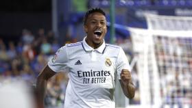 Militao celebra su gol al Getafe