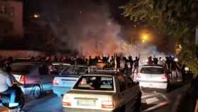Manifestación en el centro de Teherán este sábado.