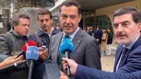 El presidente de la Junta de Andalucía, Juanma Moreno, durante su visita a Bruselas.