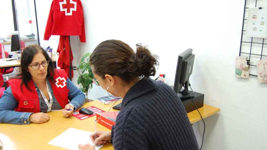 Imagen de una atención de Cruz Roja en Salamanca