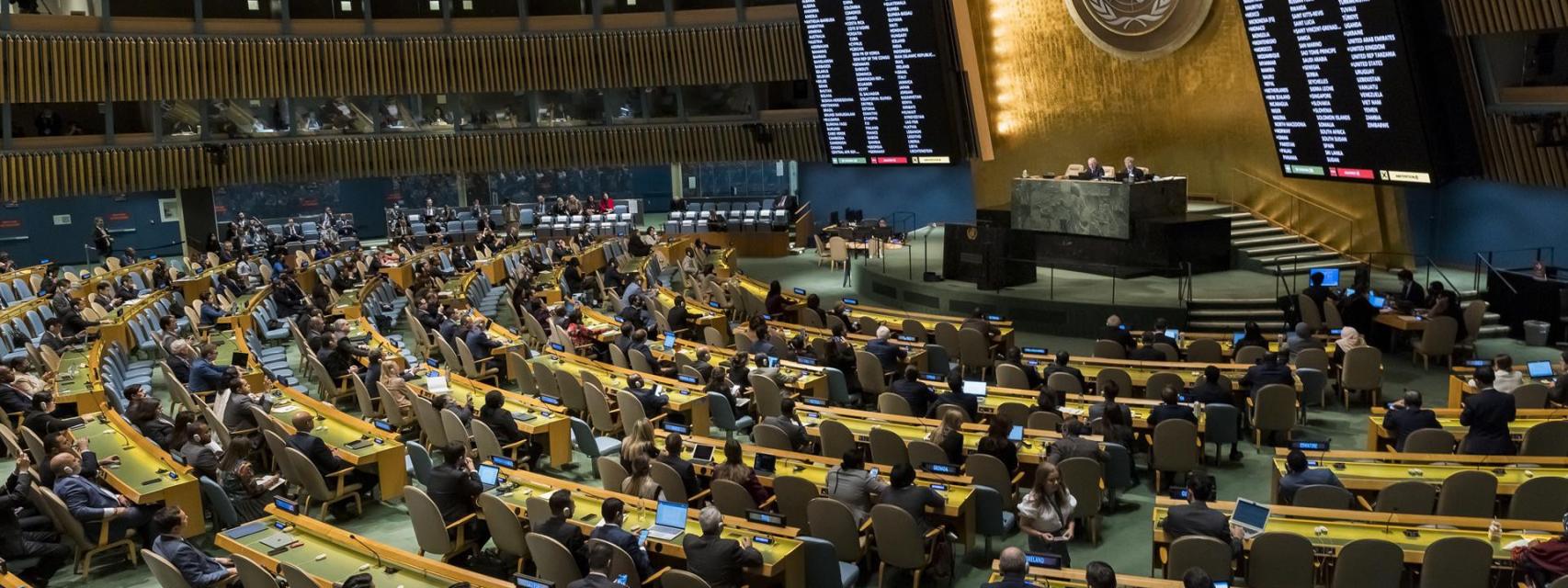 La asamblea de la ONU.