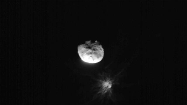 Fotografía de Dimorphos tras el impacto de la sonda DART.