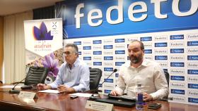 Pedro Manuel Pérez y Carlos Fernández, en rueda de prensa.