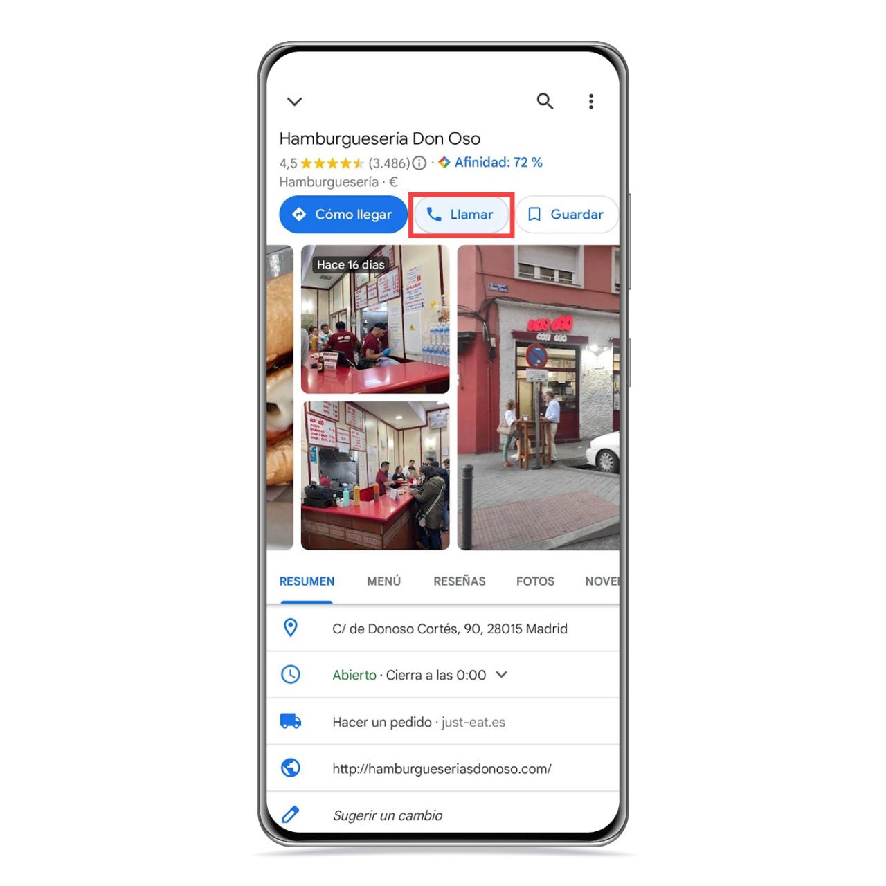 Call businesses on Google Maps