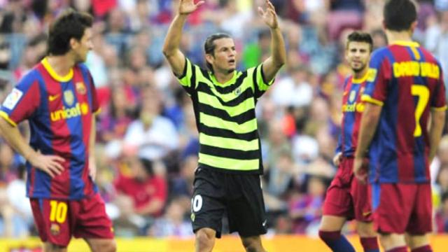 Nelson Valdez, en el partido de la victoria en el Camp Nou.