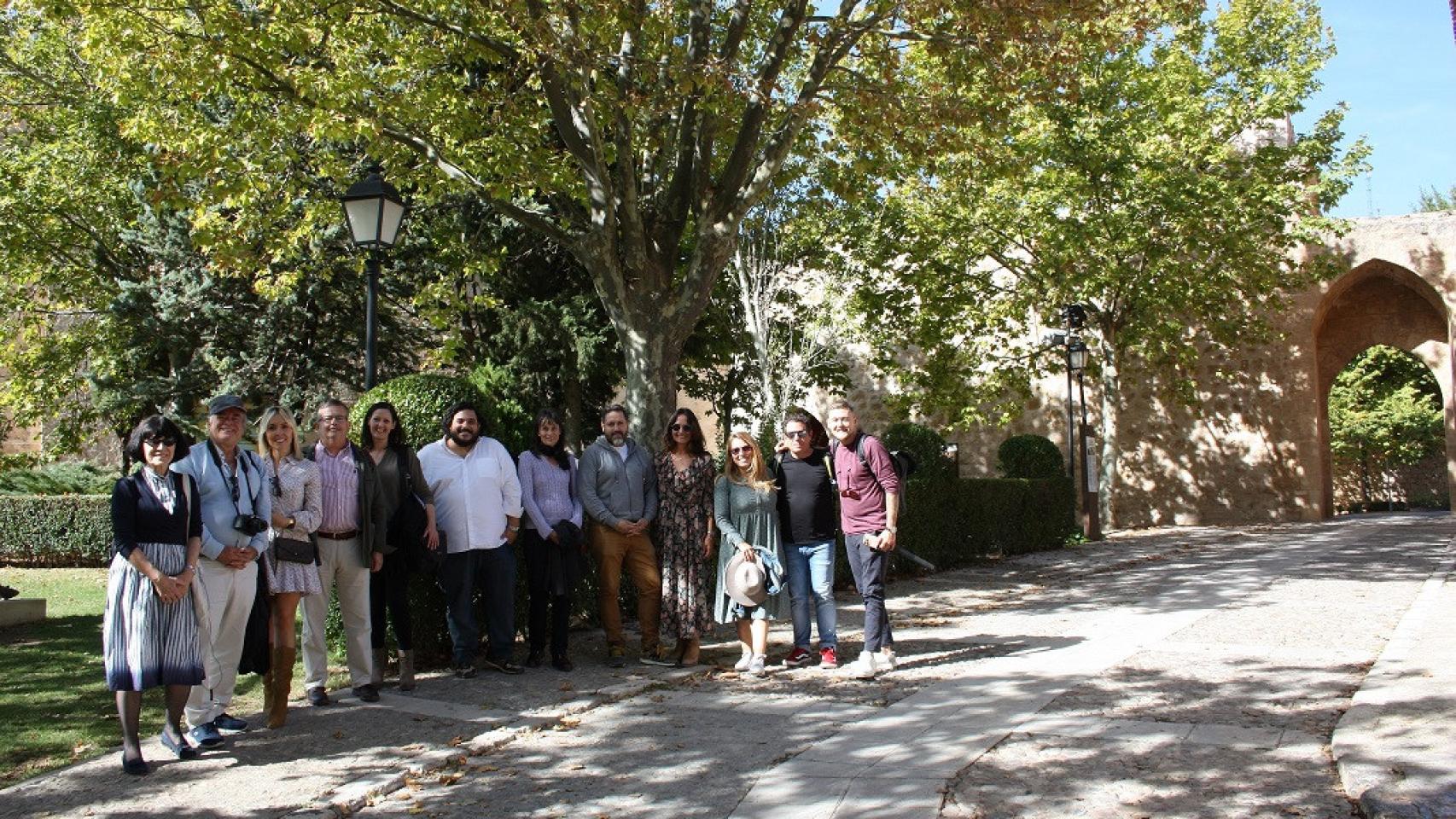 visita influencers, foto grupo Brihuega alcalde y periodistas