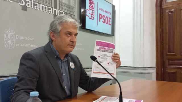 El portavoz socialista en la Diputación de Salamanca, Fernando Rubio, esta mañana
