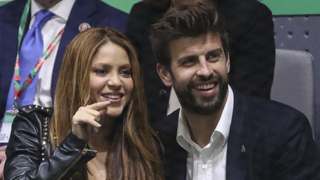 Shakira y Gerard Piqué en la Copa Davis 2019.