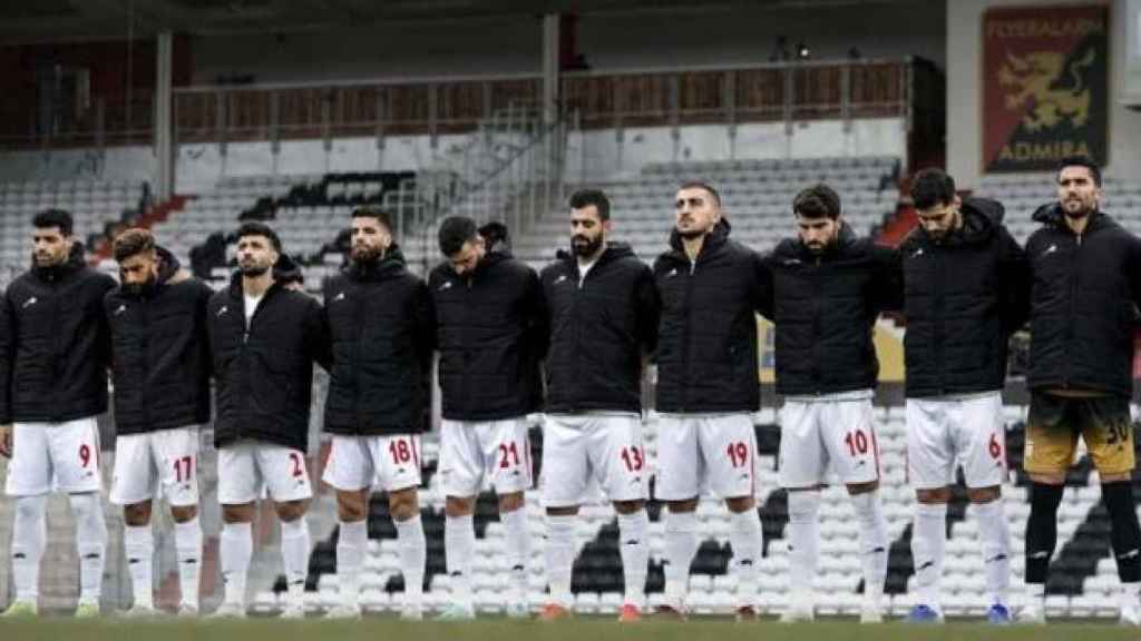 Una protesta de los jugadores de la selección de fútbol de Irán