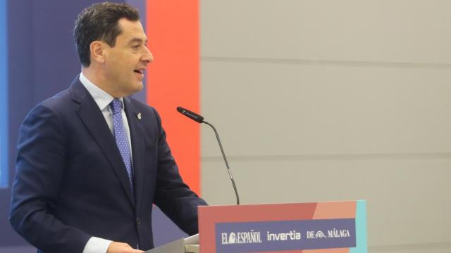 Juan Manuel Moreno Bonilla, en el acto de inauguración del congreso de EL ESPAÑOL.