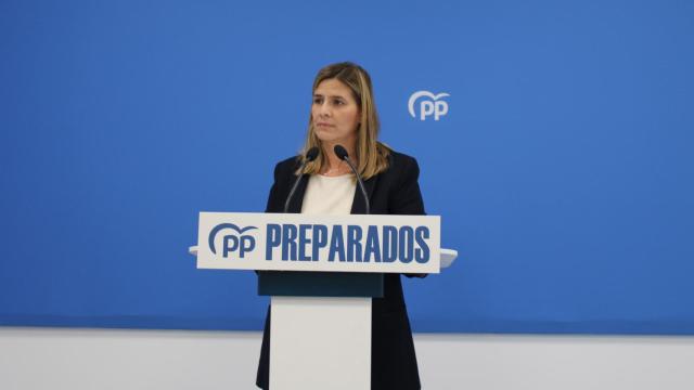 Carolina Agudo en rueda de prensa.