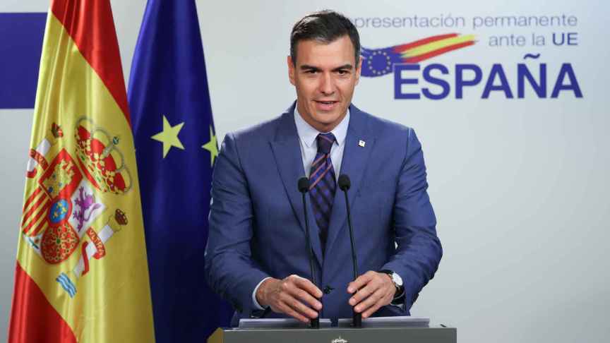 El presidente del Gobierno, Pedro Sánchez, durante la rueda de prensa de este viernes