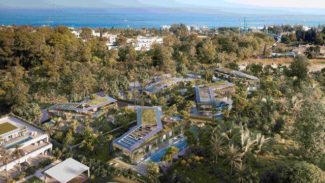 Infografía de las villas de lujo Karl Lagerfeld que se han empezado a construir en Marbella.