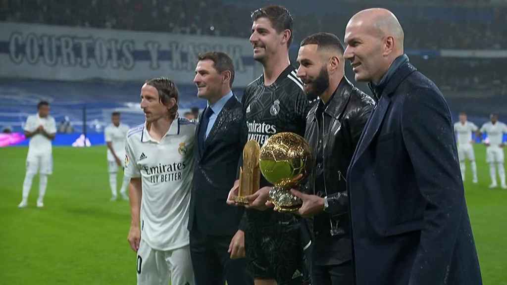 Modric, Casillas, Courtois, Benzema and Zidane