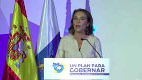 La secretaria general del partido, este sábado en la Convención del PP de Canarias.