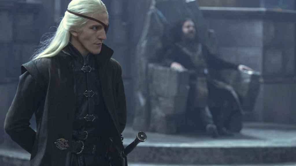 Aemond Targaryen en el episodio final de 'La casa del dragón'.