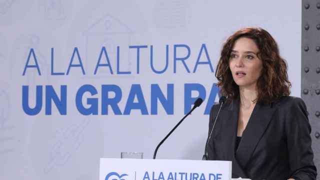 La presidenta de la Comunidad de Madrid, Isabel Díaz Ayuso, interviene durante la segunda convención sectorial del Partido Popular (PP).