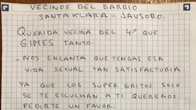 Detalle de la carta que se ha hecho viral.