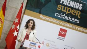 La presidenta de la Comunidad de Madrid el martes en la entrega de los Premios SuperCuidadores 2022.