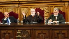 El cardenal Seán Patrick O'Malley (Ohio, EEUU, 1944), arzobispo de Boston, en las jornadas de la UPSA