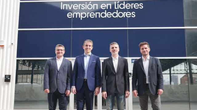 De izquierda a derecha: Raúl Roche, CTO de Inespay; Carlos Castellanos, COO de Inespay; Víctor Pardo, CEO de Inespay, y Carlos Blanco, CCO de Inespay.